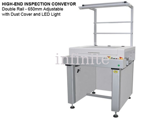 haut de gamme de double rail de convoyeur d'inspection de carte PCB de 0.8m à de 1m avec la couverture anti-poussière
