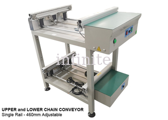 convoyeur à chaînes de carte PCB de 460mm, conseil supérieur d'empileur de panneau de carte PCB et CE inférieur de conseil