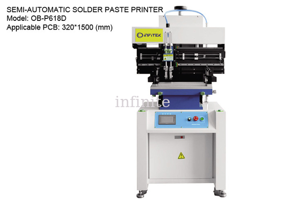 Imprimante de pâte à souder sur rail coulissant semi-automatique pour carte PCB 320*1500mm
