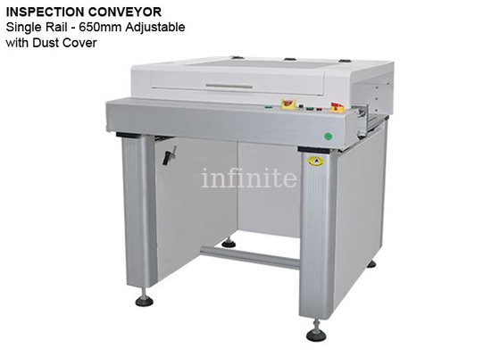 Largeur du convoyeur d'inspection SMT à voie unique 650mm avec cache anti-poussière