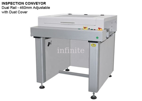 haut de gamme à double rail de contrôle de PLC de convoyeur d'inspection de carte PCB 100VA avec la couverture anti-poussière